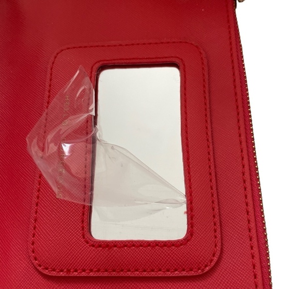 Stella & Dot Perforated Clutch Large 9x5.5 Double Sided Mirror Card Holder Pink - Picture 9 of 11